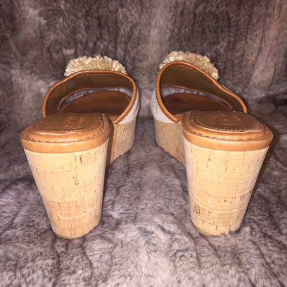 Like NEW Coach Jazmin Cork Wedge 3” Heels Size 9 - Picture 5 of 6